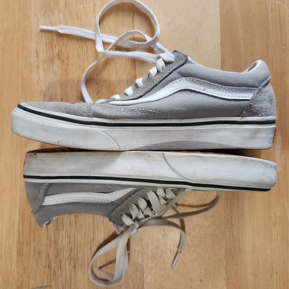 Vans Unisex Off The Wall Gray Casual‎ Shoes Sneakers Size 6 Women 4.5 Men 4.5 Y